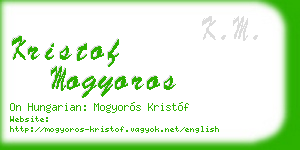 kristof mogyoros business card