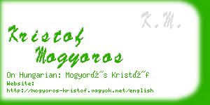 kristof mogyoros business card